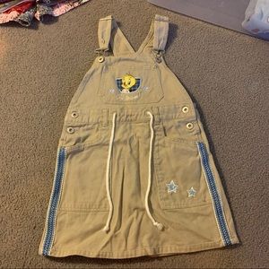 Vintage Tweety Bird Overall Dress